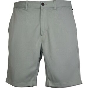Halsey Sport Mens Golf Shorts Size 35 Green White Micro Stripe Performance